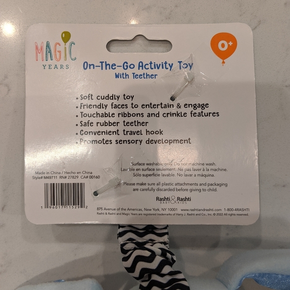 NWT On the go bunny activity toy - crinkle and teether - Picture 2 of 2